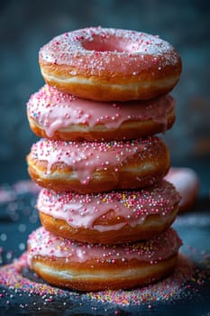 A set of donuts lying on a table. National Doughnut Day.