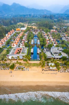 Aerial view of Khao Lak beach in Phang Nga, Thailand, south east asia