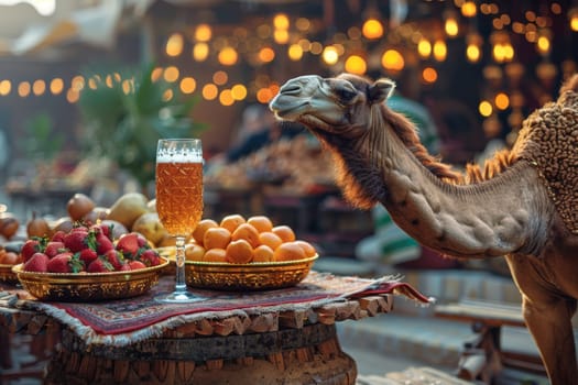 The camel is a symbol of the Islamic ritual sacrifice of Eid al-Adha, the symbol of Eid al-Adha or Eid ul-Kabir.