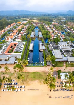 Aerial view of Khao Lak beach in Phang Nga, Thailand, south east asia