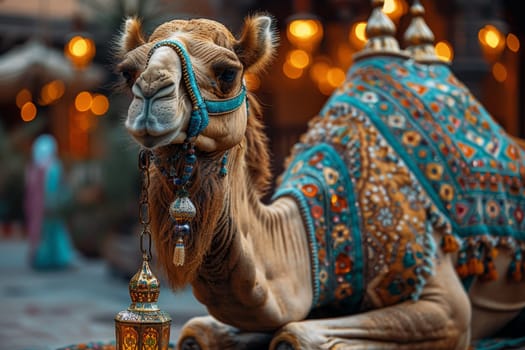 The camel is a symbol of the Islamic ritual sacrifice of Eid al-Adha, the symbol of Eid al-Adha or Eid ul-Kabir.