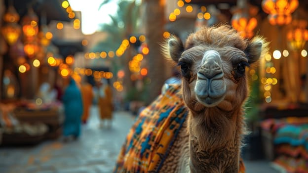 The camel is a symbol of the Islamic ritual sacrifice of Eid al-Adha, the symbol of Eid al-Adha or Eid ul-Kabir.