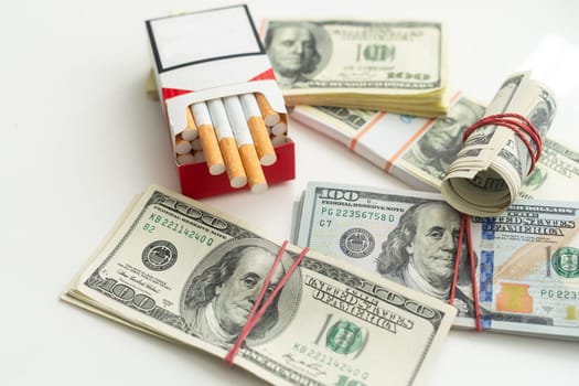 social problems of smoking, the concept of concentration on the dangers to health, social advertising against smoking. High quality photo