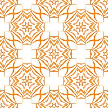 Arabesque hand drawn design. Orange noteworthy boho chic summer design. Textile ready alluring print, swimwear fabric, wallpaper, wrapping. Oriental arabesque hand drawn border.