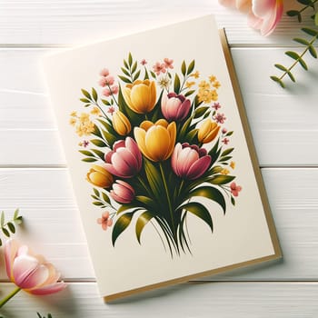 Springtime Affection: Mothers Day Card with Peonies