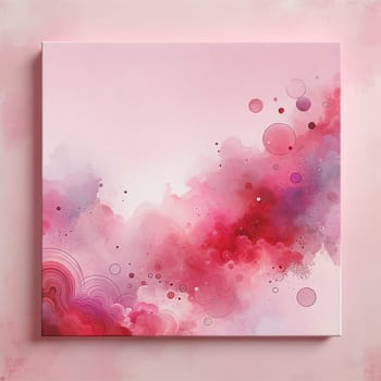 Grunge Romance: Abstract Rose Background with Rosy Blots