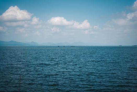 Travel in nature at a beach and tropical sea with blue sky