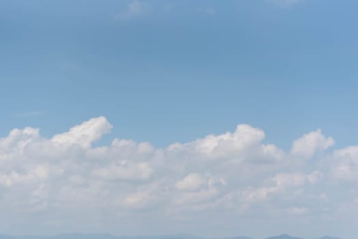 Cloudscape of natural sky with blue sky and white clouds in the sky use for wallpaper background in concept dreamy, heaven or freedom in life