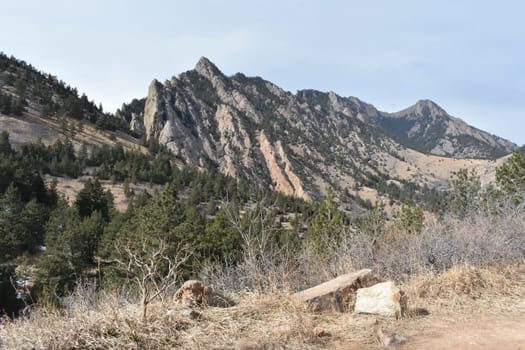 Beautiful Rocky Landscape View, Hiking on Fowler Trail Near Boulder, Colorado. High quality photo