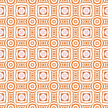 Repeating striped hand drawn border. Orange alive boho chic summer design. Striped hand drawn design. Textile ready optimal print, swimwear fabric, wallpaper, wrapping.