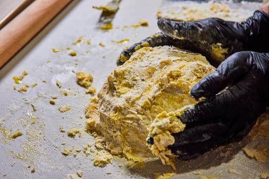 Hands-on Artisan Baking in Fort Wayne - Delicate Process of Kneading Homemade Pasta Dough