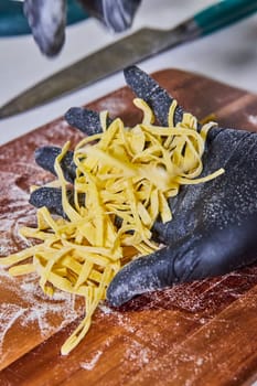 Artisanal Handmade Tagliatelle Pasta in Fort Wayne, Indiana Kitchen - A Culinary Artistry Experience