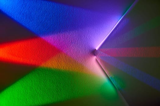 Vibrant Spectrum Display - Artistic Light Experiment Capturing the Beauty of Color Theory in Fort Wayne, Indiana