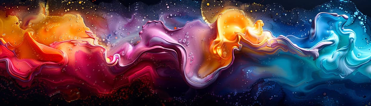 Abstract acrylic paint swirls in vivid colors, suitable for creative and artistic backgrounds.