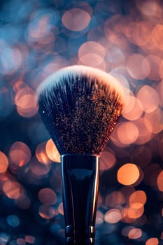 beautiful brush for cosmetics. selective focus. spa.