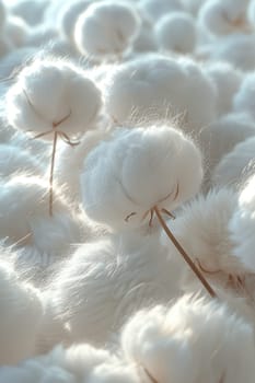 Close-up of fluffy cotton balls, suitable for soft and natural backgrounds.