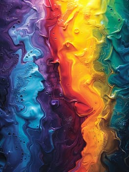 Abstract acrylic paint swirls in vivid colors, suitable for creative and artistic backgrounds.