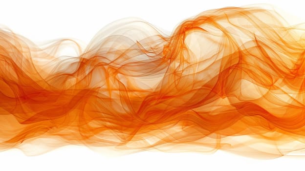 A close up of a orange and white swirl on the wall