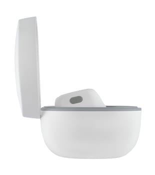 Wireless acoustic headphones, phone accessory, on white background in isolation