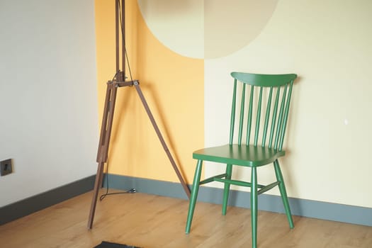 green chair in a room for copy space.,