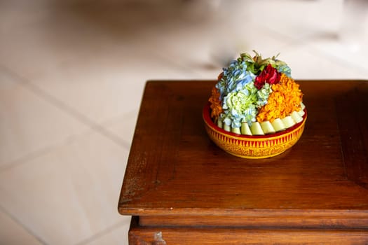 Indonesian Daily Offerings placed on a table