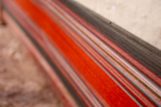 Cloths thats being weaved by a peruvian villager