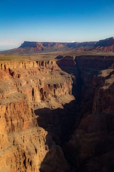 Aerial Shot of Flying over the Grand Canyon