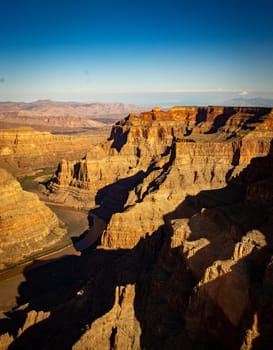 Aerial Shot of Flying over the Grand Canyon