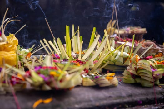 Traditional Balinese Offerings that is set every morning