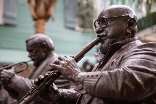 Iconic Brass Statues of Jazz Musicians
