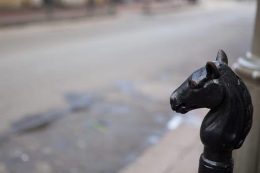 Iconic Horsehead in New Orleans with copy space