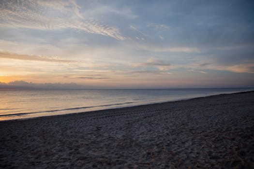 A Morning on the Beach with no people