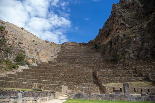 Ollantaytambo ruins in sacred valley in Peru