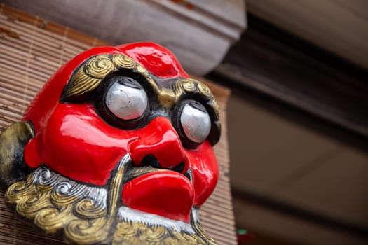Vietnamese mask on display with room for text