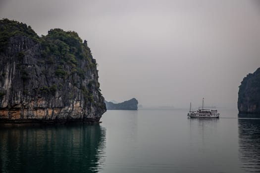 A Vietnamese cruise ship in Halong Bay