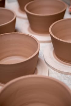 Hand made Ceramic bowls unfinished