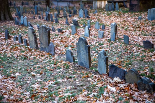 A Graveyard in downtown Boston, Massachusetts