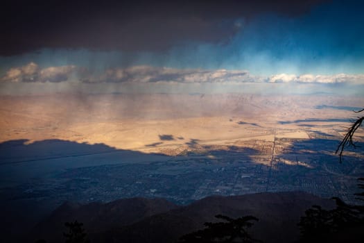 Rain Storm in the Desert heading towards Palm Springs