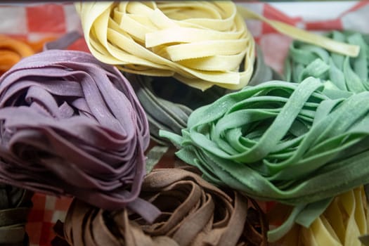 4 types of different infused pasta nests