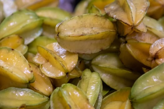 Bunch of Starfruits at a farmers market