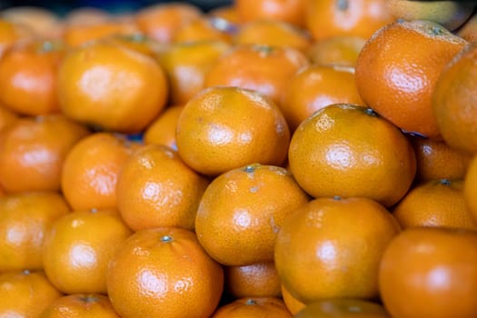 Stacks of Tangerines at the farmers market