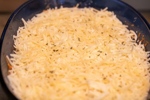 Uncooked Pasta Dish ready to be baked