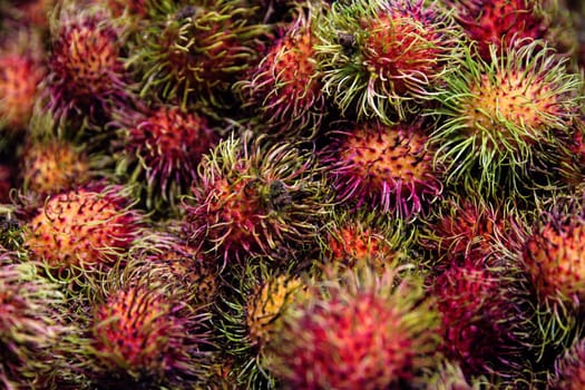 Group of Rambutan for sale at a market