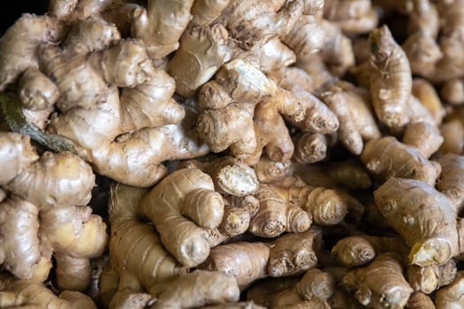 Bunch of Ginger Root at a market place