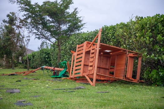 Hurricane Ian Damage to the kids playground