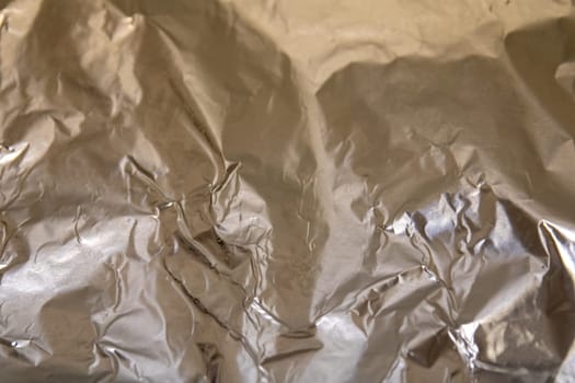 Aluminum foil crinkled before wrapping something