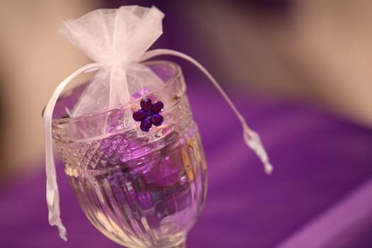 Glass Cup with Treats for a wedding