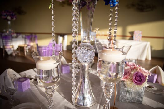 A Tall Wedding venue table enterpiece