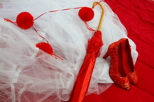 Chinese Wedding Bridal Garments thats vibrant red