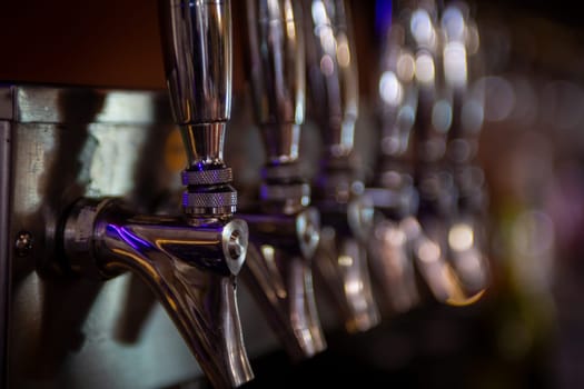 Row of Wine or Beer Taps unlabeled